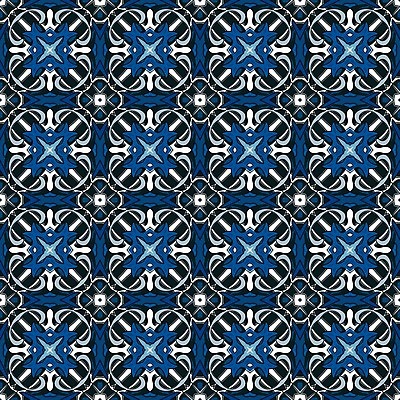 EPS 해외이미지 전통 디자인 패턴 일러스트 벽지 추상 장식 파란색 흰색 포르투갈 타일 묘사 정사각형 모자이크 스페인어 아라베스크 엘리먼트 튀니지 해외202004 해외일러스트 도형 유럽 컬러 무늬 아프리카 파일형식 벡터 이미지허브