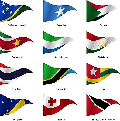 EPS 해외이미지 스티커 일러스트 태국 사람없음 세트 세계 깃발 삼각형 국기 탄자니아 토고 해외202004 해외일러스트 도형 아시아 아프리카 파일형식 벡터 서아프리카 이미지허브
