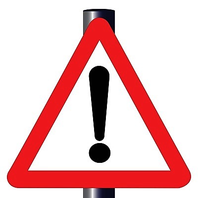 EPS 해외이미지 일러스트 경고 빨간색 원형 삼각형 위험 흔적 도로표지판 조심 감탄 경고문 해외202004 해외일러스트 도형 도로 컬러 컨셉 표지판 파일형식 벡터 이미지허브