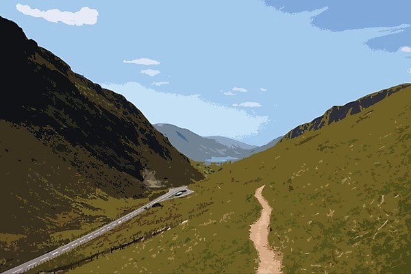 EPS 해외이미지 구름 공원 일러스트 자연 하늘 웨일즈 산 풍경 초록색 파란색 언덕 장면 내추럴 전국 스노도니아 해외202004 해외일러스트 자연요소 공공시설 컬러 영국 생태계 파일형식 벡터 이미지허브