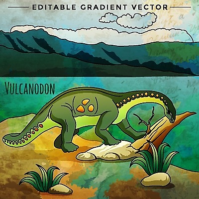 EPS 해외이미지 클립아트 야생동물 백그라운드 일러스트 자연 생물 미술 풍경 야외 그래픽 환경 공룡 그림 육식 선사시대 리빙 이국적 초식 쥬라기 해외202004 해외일러스트 동물 파충류 문화예술 역사 생태계 파일형식 벡터 이미지허브