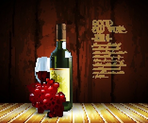 EPS 해외이미지 디자인 백그라운드 일러스트 유리 포도 통 미술 목재 장식 빨간색 와인 다발 샬레 정물화 해외202004 해외일러스트 나무 컬러 과일 재료 재질 문화예술 주류 실험기구 그림 파일형식 벡터 이미지허브