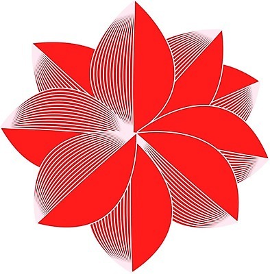 EPS 해외이미지 식물 꽃잎 꽃 꽃무늬 패턴 일러스트 자연 빨간색 벚꽃 흰색 복고 심플 해외202004 해외일러스트 컬러 무늬 생태계 파일형식 벡터 이미지허브