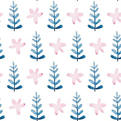 EPS 해외이미지 꽃 백그라운드 잎 꽃무늬 패턴 일러스트 수채화 사람없음 해외202004 해외일러스트 식물 무늬 파일형식 벡터 이미지허브