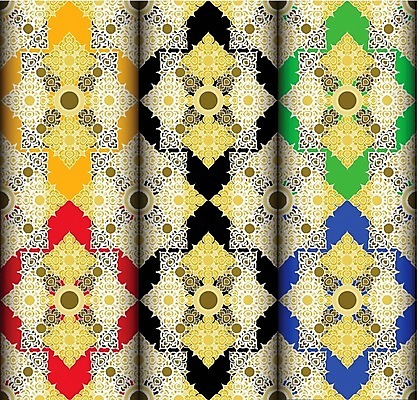 EPS 해외이미지 모양 디자인 백그라운드 패턴 일러스트 태국 벽지 추상 그래픽 장식 컬러풀 직물 황금 복잡 스타일 해외202004 해외일러스트 아시아 컬러 컨셉 무늬 파일형식 벡터 이미지허브