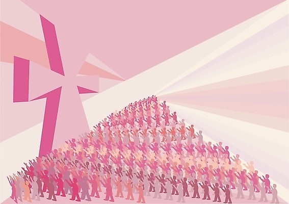 포토 JPG 해외이미지 종교 분홍색 십자가 일러스트 사람 사람없음 믿음 심볼 신앙심 해외202004 해외포토 감정 컬러 파일형식 이미지허브