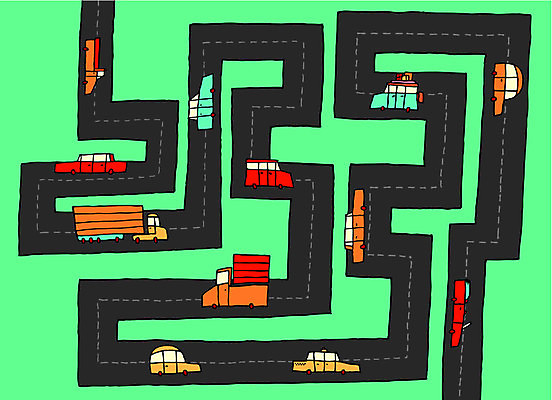 EPS 해외이미지 도로 육상교통 여행 일러스트 교통시설 자동차 유머 만화 택시 문제 짐차 복잡 해외202004 해외일러스트 감정 길 교통수단 교통 컨셉 승용차 시설 파일형식 벡터 이미지허브