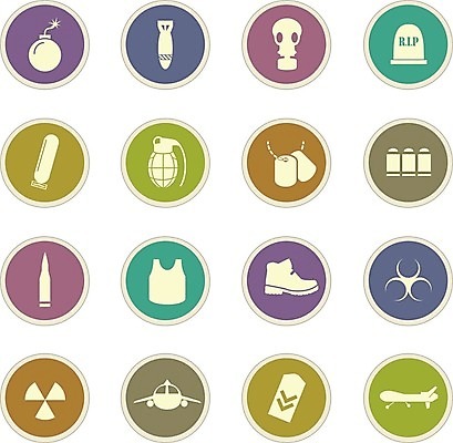 EPS 해외이미지 디자인 별 무기 일러스트 그래픽 장식 세트 총 로켓 흰색 헬멧 폭탄 수집 심볼 군용 전쟁 탱크 육군 대포 병정 총알 수류탄 해외202004 해외일러스트 자연요소 컬러 군대 보호장비 폭발물 파일형식 벡터 이미지허브