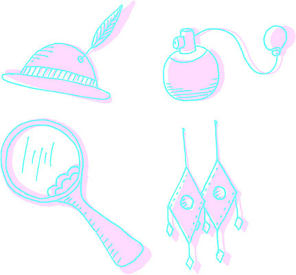 EPS 해외이미지 분홍색 일러스트 세트 유행 귀걸이 거울 그룹 유혹 만화 스케치 심볼 향수 깃털 향기 부드러움 해외202004 해외일러스트 컬러 컨셉 장신구 미술 화장품 감각 냄새 파일형식 벡터 이미지허브