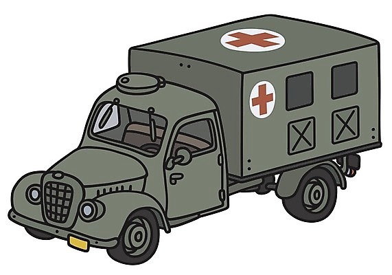 EPS 해외이미지 일러스트 자동차 사람없음 빈티지 클래식 구급차 복고 클래식카 해외202004 해외일러스트 육상교통 컨셉 승용차 파일형식 벡터 이미지허브