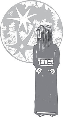 EPS 해외이미지 일러스트 하늘 꿈 슬픔 달 고독 야간 무서움 수줍음 숨김 목판화 사춘기 악몽 해외202004 해외일러스트 자연요소 감정 컨셉 파일형식 벡터 이미지허브