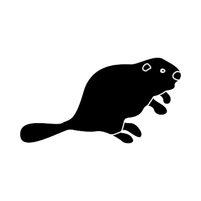 EPS 해외이미지 동물 야생동물 일러스트 포유류 자연 강 검은색 유머 설치류 먹기 비버 해외202004 해외일러스트 감정 컬러 모션 생태계 파일형식 벡터 이미지허브