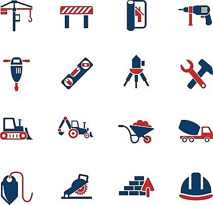 EPS 해외이미지 일러스트 벽돌 건설업 사람없음 설계도 스패너 중장비 망치 안전모 포크레인 불도저 삽 드릴 타워크레인 안전가드 외발수레 전동드릴 탱크로리 해외202004 해외일러스트 산업 수레 화물차 공구 산업장비 헬멧 안전장비 기중기 파일형식 벡터 이미지허브