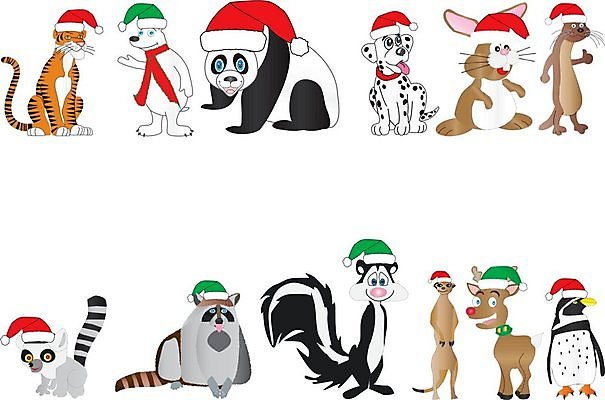 EPS 해외이미지 동물 전통 계절 새끼 백그라운드 크리스마스 겨울 일러스트 자연 휴가 털 미술 장식 빨간색 반려동물 산타클로스 축제 흰색 축하 토끼 호랑이 달콤 강아지 판다 12월 만화 모피 심볼 펭귄 고립 노엘 미어캣 순록 여우원숭이 캡모자 클라우스 해외202004 해외일러스트 모자_잡화 기념일 컬러 컨셉 곰 포유류 조류 문화예술 원숭이 날짜 개 맛 생태계 파일형식 벡터 이미지허브