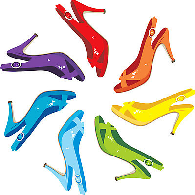 EPS 해외이미지 디자인 구두 신발 무지개 일러스트 장신구 부츠 쇼핑 세트 유행 세일 원형 화려 고급 우아함 샌들 가죽 수집 오브젝트 스타일 해외202004 해외일러스트 자연요소 도형 컨셉 파일형식 벡터 이미지허브