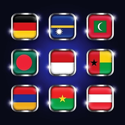 EPS 해외이미지 유럽 아시아 일러스트 아프리카 유리 불꽃 프레임 독일 빛 세트 세계 3D 금속 깃발 원형 오스트리아 호주 수집 심볼 사인 대륙 정사각형 인도네시아 배지 광택 직사각형 몰디브 방글라데시 아르메니아 전국 해외202004 해외일러스트 도형 나라 재질 불 오세아니아 디지털합성 남아시아 파일형식 벡터 이미지허브