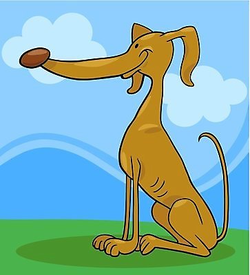 EPS 해외이미지 구름 일러스트 앉기 초원 사람없음 귀여움 강아지 만화 심플 해외202004 해외일러스트 자연요소 컨셉 모션 반려동물 개 파일형식 벡터 이미지허브