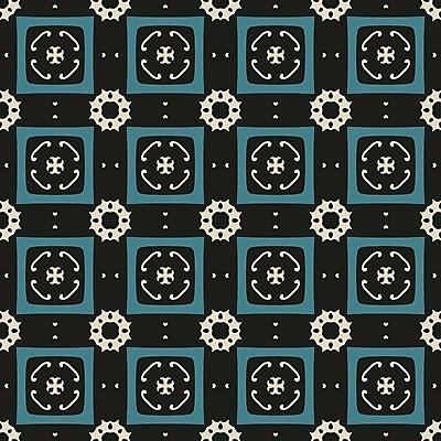 EPS 해외이미지 디자인 백그라운드 패턴 일러스트 벽지 추상 검은색 타일 복고 정사각형 터키석 해외202004 해외일러스트 도형 컬러 무늬 보석 파일형식 벡터 이미지허브