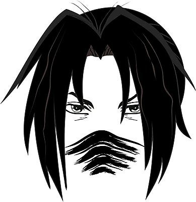 EPS 해외이미지 얼굴 일러스트 일본 만화 전사 닌자 해외202004 해외일러스트 아시아 신체부위 파일형식 벡터 이미지허브