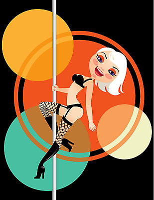 EPS 해외이미지 신발 일러스트 미소 섹시 댄서 클럽 스타킹 해외202004 해외일러스트 직업 옷 컨셉 표정 파일형식 벡터 이미지허브