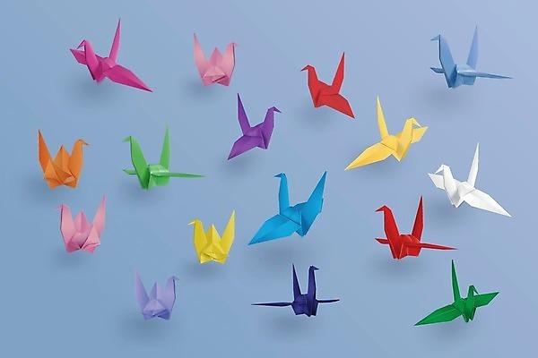 EPS 해외이미지 모양 동물 전통 아시아 종이 일러스트 조류 장식 평화 일본 심볼 오브젝트 기중기 비둘기 종이접기 해외202004 해외일러스트 나라 컨셉 중장비 접기 파일형식 벡터 이미지허브