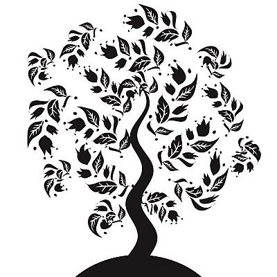 EPS 해외이미지 나무 디자인 나비 잎 일러스트 사람없음 해외202004 해외일러스트 식물 곤충 파일형식 벡터 이미지허브