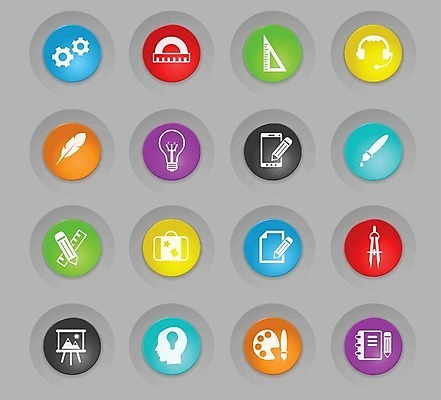 EPS 해외이미지 이어폰 일러스트 전구 버튼 자 스마트폰 연필 머리 여행가방 공책 붓 원형 팔레트 플라스틱 편지 심볼 깃털 마이크 이젤 그림 정사각형 컴파스 해외202004 해외일러스트 도형 음향기기 가방 재질 문구용품 학용품 신체부위 핸드폰 스마트기기 필기구 미술도구 파일형식 벡터 이미지허브