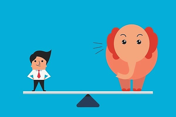 EPS 해외이미지 동물 직업 캐릭터 일러스트 비즈니스 추상 코끼리 비즈니스맨 자신감 비교 몸무게 큼 만화 스마트 측정 눈금 개성 덩어리 경영 해외202004 해외일러스트 일러캐릭터 남자 감정 컨셉 무늬 포유류 직장인 크기 파일형식 벡터 이미지허브