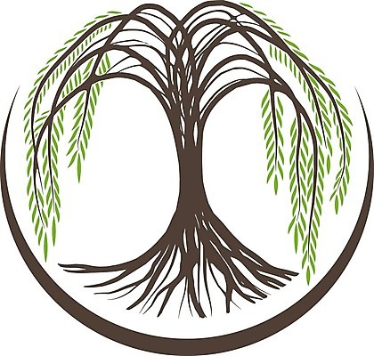 EPS 해외이미지 나무 잎 일러스트 자연 초록색 나뭇가지 원형 버드나무 심볼 내추럴 해외202004 해외일러스트 도형 식물 컬러 생태계 파일형식 벡터 이미지허브