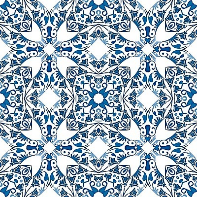 EPS 해외이미지 전통 디자인 패턴 일러스트 벽지 추상 장식 파란색 흰색 포르투갈 타일 묘사 정사각형 스페인어 아라베스크 엘리먼트 튀니지 해외202004 해외일러스트 도형 유럽 컬러 무늬 아프리카 파일형식 벡터 이미지허브