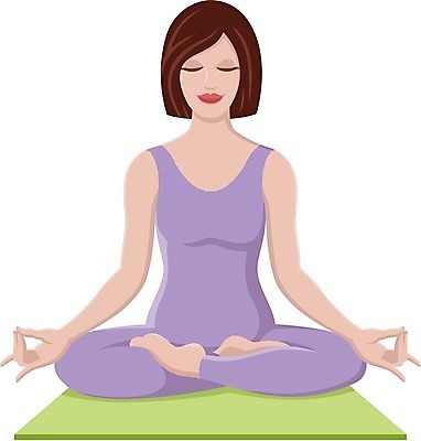 EPS 해외이미지 여자 신체 일러스트 요가 건강 연꽃 초록색 운동 평화 화목 셀프 해외202004 해외일러스트 웰빙 꽃 컬러 컨셉 사람 파일형식 벡터 이미지허브