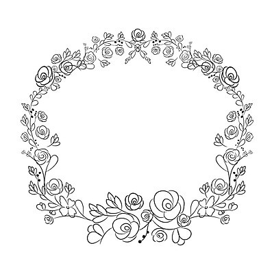 EPS 해외이미지 꽃 선 일러스트 여러명 사람없음 흰색 원형프레임 해외202004 해외일러스트 식물 컬러 다수 프레임 사람 원형 파일형식 벡터 이미지허브