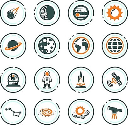 EPS 해외이미지 디자인 지구 과학 일러스트 사람없음 픽토그램 지구본 우주 행성 인공위성 우주비행사 달 은하계 태양계 천문관측 해외202004 해외일러스트 자연요소 통신 관측 파일형식 벡터 이미지허브