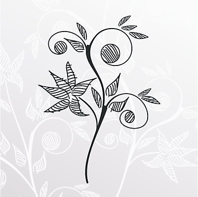 EPS 해외이미지 식물 꽃 백그라운드 잎 꽃무늬 곡선 일러스트 프레임 사람없음 해외202004 해외일러스트 선 무늬 파일형식 벡터 이미지허브