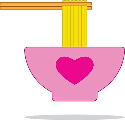 EPS 해외이미지 문화 음식 분홍색 일러스트 젓가락 한국 일본 식사 중국 하트 뜨거움 사발 국수 해외202004 해외일러스트 모양 아시아 컬러 수저 면류 사기그릇 파일형식 벡터 이미지허브