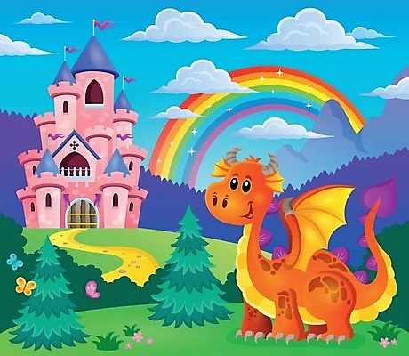 EPS 해외이미지 캐릭터 디자인 응시 행복 무지개 날개 일러스트 동화 요정 이야기 미술 미소 건물 용 성 언덕 신화 공상 전설 테마 해외202004 해외일러스트 일러캐릭터 자연요소 건축물 시선 감정 문화예술 표정 파일형식 벡터 이미지허브