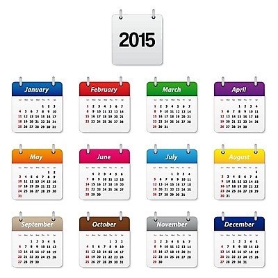 EPS 해외이미지 템플릿 디자인 종이 오렌지 일러스트 새로움 그래픽 빨간색 초록색 파란색 세트 컬러풀 갈색 노란색 보라색 웹 회색 달력 흰색 반지 그룹 날짜 12월 4월 6월 9월 11월 5월 수집 연도 제비꽃 페이지 2015년 일요일 1월 8월 10월 7월 2월 월 고립 금요일 목요일 수요일 월요일 토요일 화요일 스타일 해외202004 해외일러스트 꽃 컬러 컨셉 인터넷 과일 장신구 요일 파일형식 벡터 이미지허브