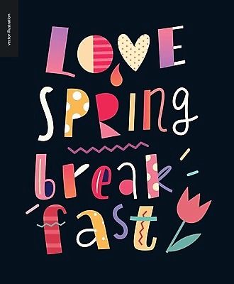 EPS 해외이미지 꽃 분홍색 백그라운드 일러스트 타이포그라피 사람없음 검은색 봄 아침식사 해외202004 해외일러스트 식물 문자 계절 컬러 식사 파일형식 벡터 이미지허브