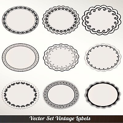 EPS 해외이미지 일러스트 프레임 사람없음 세트 라벨 빈티지 원형 클래식 고급 해외202004 해외일러스트 도형 컨셉 파일형식 벡터 이미지허브