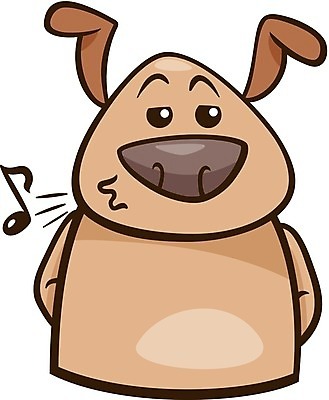 EPS 해외이미지 캐릭터 음표 일러스트 사람없음 반려동물 갈색 귀여움 개 만화 휘파람 해외일러스트 일러캐릭터 동물 기호 음악 컬러 컨셉 포유류 파일형식 벡터 이미지허브