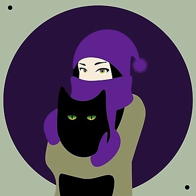 EPS 해외이미지 동물 디자인 여자 행복 겨울 일러스트 포옹 날씨 따뜻함 미술 반려동물 검은색 목도리 고양이 추위 가을 잡기 만화 제비꽃 해외202004 해외일러스트 잡화 계절 꽃 감정 컬러 포유류 안기 모션 문화예술 사람 파일형식 벡터 이미지허브