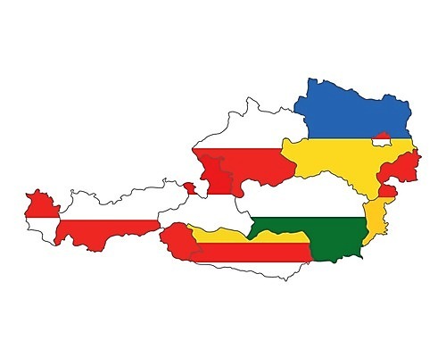 EPS 해외이미지 배너 선 여행 백그라운드 지도 일러스트 깃발 비엔나 오스트리아 윤곽 지역 고립 잘츠부르크 지리 해외202004 해외일러스트 유럽 파일형식 벡터 이미지허브