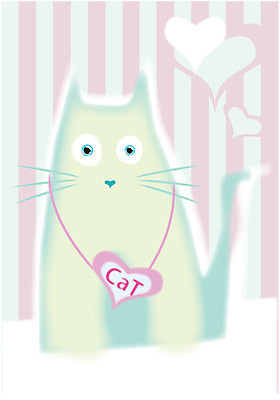 EPS 해외이미지 일러스트 파란색 고양이 줄무늬 솜털 해외202004 해외일러스트 컬러 무늬 포유류 반려동물 파일형식 벡터 이미지허브