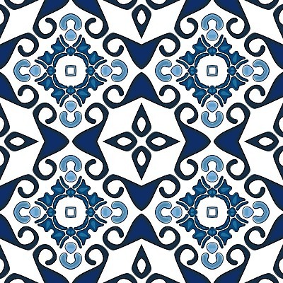 EPS 해외이미지 전통 디자인 패턴 일러스트 벽지 추상 장식 파란색 흰색 포르투갈 타일 묘사 정사각형 모자이크 스페인어 아라베스크 엘리먼트 튀니지 해외202004 해외일러스트 도형 유럽 컬러 무늬 아프리카 파일형식 벡터 이미지허브