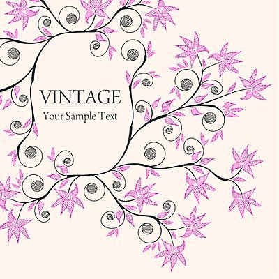 EPS 해외이미지 꽃 백그라운드 잎 라인일러스트 일러스트 프레임 타이포그라피 사람없음 빈티지 연분홍색 잎줄기 해외202004 해외일러스트 식물 문자 줄기 분홍색 컨셉 파일형식 벡터 이미지허브