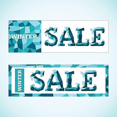 EPS 해외이미지 배너 크리스마스 겨울 일러스트 파란색 세일 얼음 편지 결정체 해외202004 해외일러스트 자연요소 계절 기념일 컬러 파일형식 벡터 이미지허브