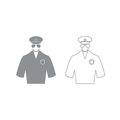 EPS 해외이미지 직업 여자 남자 실루엣 일러스트 안전 사람 성인 회색 총 경찰 보안관 교도소 수갑 법 팔 교차 장교 정부 해외202004 해외일러스트 무기 컬러 촬영기법 신체부위 감옥 파일형식 벡터 이미지허브