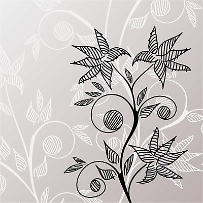 EPS 해외이미지 식물 꽃 백그라운드 잎 꽃무늬 곡선 일러스트 프레임 사람없음 해외202004 해외일러스트 선 무늬 파일형식 벡터 이미지허브