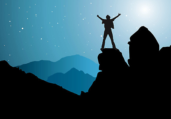 EPS 해외이미지 남자 행복 실루엣 별 일러스트 자연 성공 산 서기 사람 풍경 파란색 기쁨 도전 달 바위 우승 정상 야간 달빛 언덕 승자 절정 필승 해외202004 해외일러스트 자연요소 감정 컬러 컨셉 모션 촬영기법 돌_바위 최고 생태계 파일형식 벡터 이미지허브