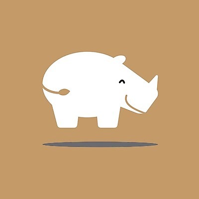 EPS 해외이미지 동물 행복 야생동물 백그라운드 일러스트 포유류 자연 생물 동물원 갈색 흰색 플랫 사파리 코뿔소 해외202004 해외일러스트 감정 컬러 생태계 파일형식 벡터 이미지허브